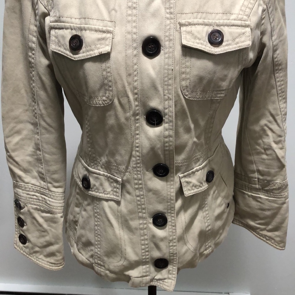 {Converse} Beige Button Down Jean Jacket - image 4